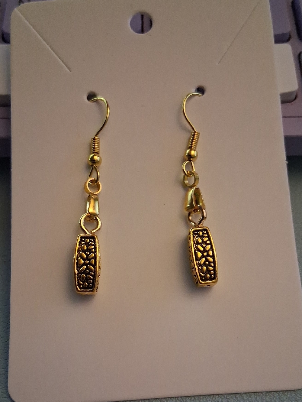 Gold Floral Drop Earrings for Women